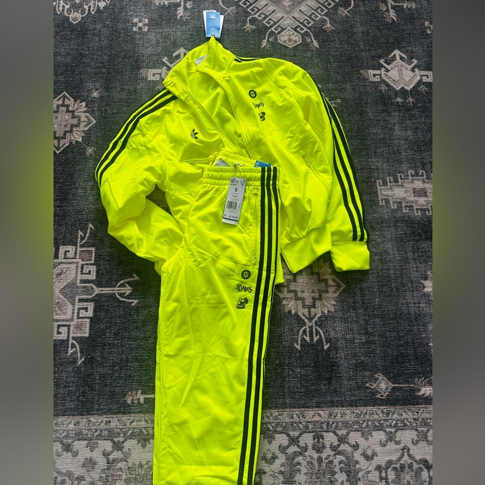 Bored ape yacht club adidas Neon Yellow Track Pants & Jacket Set